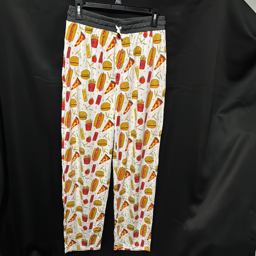 Little Sleepies Men’s Food Print Pajama Pants - Red and White